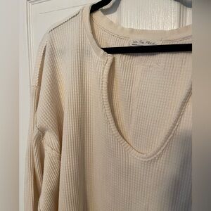 Oversized v-neck top